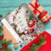 オールドレッドヴィンテージサンタクロース飛んでいるトナディースレー ポストカード