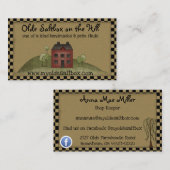 オールドレッド素朴サルトボ初期のックス名刺 名刺 (正面/裏面)