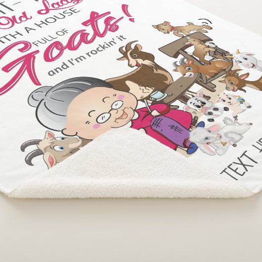 オールドレディーハウスフルオブヤギ シェルパブランケット (3/4)