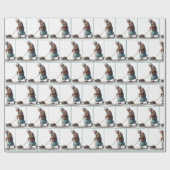 オールドレディ歩くアペットカメ ラッピングペーパー (フラット)