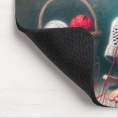 オールドレディ編み物 マウスパッド (コーナー)