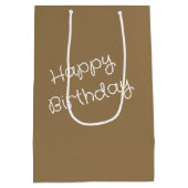 オールドレディ踊りと彼女の犬誕生日 ミディアムペーパーバッグ (裏面)