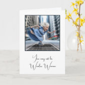 オールドレディ踊りオンシティ通り カード (黄色い花)