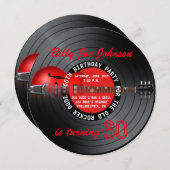 オールドロッカーデュデギターレコード60th誕生日パーティー 招待状 (正面/裏面)