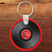オールドロッカーデュデビニールレコードキーチェーン キーホルダー (正面)