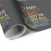 オールドロックミュージックバンドラバーギターミュージシャン ラッピングペーパー (ロールコーナー)