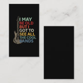 オールドロックミュージックバンドラバーギターミュージシャン 名刺 (正面/裏面)