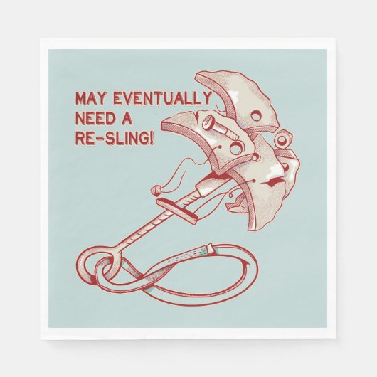 オールドロック登山カムおもしろい スタンダードランチョンナプキン (正面)