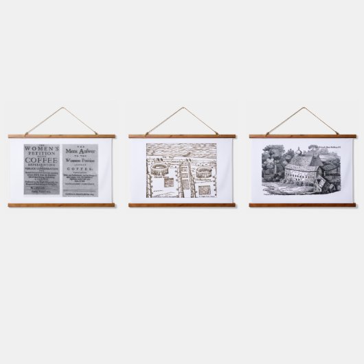 オールドロンドンのタペストリー・トリオ 吊り下げ型タペストリー (トリプル)