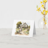 オールドロンドンキーウィズオールドファームハ空白のウス カード (黄色い花)