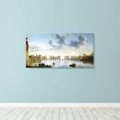 オールドロンドンブリッジ(油), c.1630 キャンバスプリント (インサイチュ (ウッドフロア))