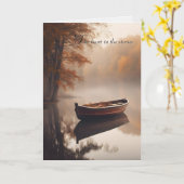 オールドローボートon秋の湖 カード (黄色い花)