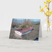 オールドロー素朴ボート カード (黄色い花)