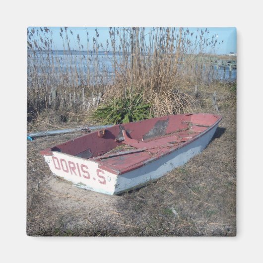 オールドロー素朴ボート マグネット (正面)