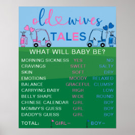 オールドワイズテールズゴルフ性別発表パーティーサイン ポスター