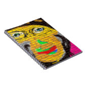 オールドワイズバイクもしくは自転車に乗る人顔グラフィティアート ノートブック (右側)