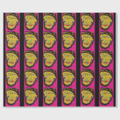 オールドワイズバイクもしくは自転車に乗る人顔グラフィティアート ラッピングペーパー (フラット)