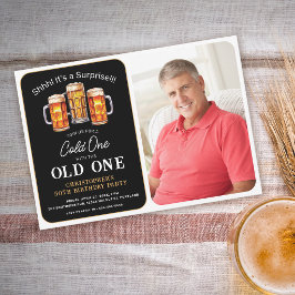 オールドワンと飲む冷たいビール 誕生日おめでとう サプライズ ビール 誕生日 招待状