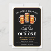 オールドワン ビールで冷たいヤツをサプライズ 50歳の誕生日 招待状 (正面)