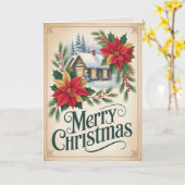 オールドワールドクリスマス クリスマス1 カード (黄色い花)