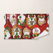 オールドワールドサンタカラフルスハンドタオル ハンドタオル (ハンドタオル)