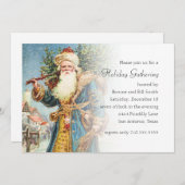 オールドワールドサンタホリデーパーティー招待状 招待状 (正面/裏面)