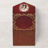 オールドワールドサンタホールディングポートレート | Luxeの写真 オールインワン招待状 (外側)