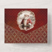 オールドワールドサンタホールディングポートレート | Luxeの写真 オールインワン招待状 (裏面)