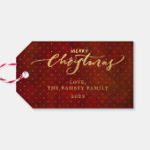 オールドワールドサンタ |写真の追加 | Luxeクリスマス ギフトタグ (裏面横)