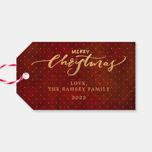 オールドワールドサンタ |写真の追加 | Luxeクリスマス ギフトタグ (裏面横)