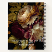 オールドワールドダークフローラブーケウェディングプランナー ノートブック (裏面)