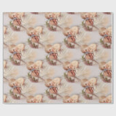 オールドワールドビクトリアンサンタクロースとケルブ ラッピングペーパー (フラット)