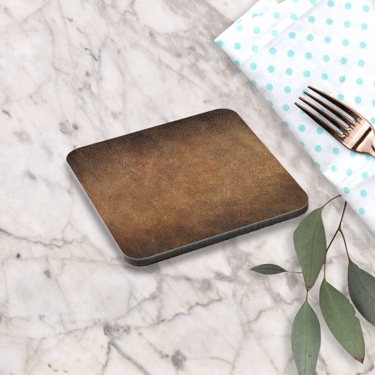 オールドワールドフェイクレザー コースター