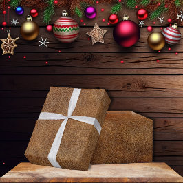 オールドワールドフェイクレザー ラッピングペーパー