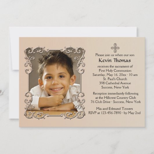 オールドワールドフレーム写真招待状 招待状 (正面)