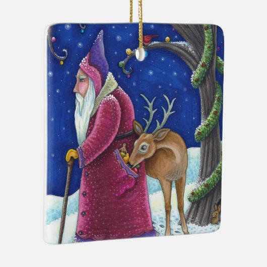 オールドワールドベルニックル&空腹トナカイ,クリスマス セラミックオーナメント (右)
