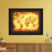 オールドワールドマップアートプリント キャンバスプリント (インサイチュ (リビング))