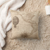 オールドワールドマップ装飾用クッション クッション (ブランケット)