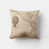 オールドワールドマップ装飾用クッション クッション (正面)