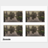 オールドワールドランドスケープ絵画ファインアート 長方形シール (シート)