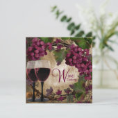 オールドワールドヴィンテージ赤い緑のブドウのワインの試飲 招待状 (スタンド正面)