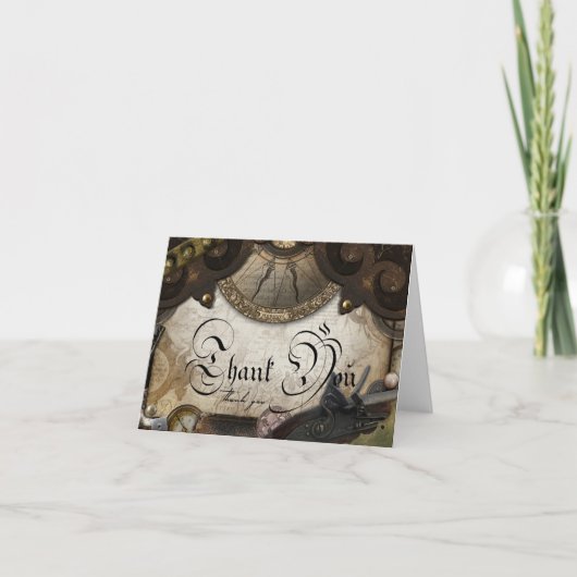 オールドワールド海賊テーマの感謝カード サンキューカード (正面)