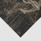 オールドワールド航海のいかりモノグラムブラック 薄葉紙 (詳細)