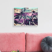 オールドヴィンテージアンティーク自転車ビーチクルーザーバイク キャンバスプリント (インサイチュ (リビング))