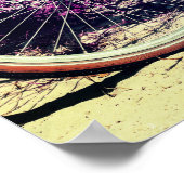 オールドヴィンテージアンティーク自転車ビーチクルーザーバイク ポスター (角)