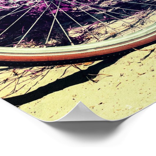 オールドヴィンテージアンティーク自転車ビーチクルーザーバイク ポスター (角)