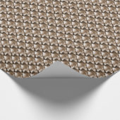 オールドヴィンテージカントリーチャーチブラウンタンセピア ラッピングペーパー (角)