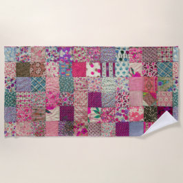 オールドヴィンテージシックボホキルト ビーチタオル