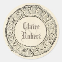 オールドヴィンテージシールスタイルおとぎ話結婚の