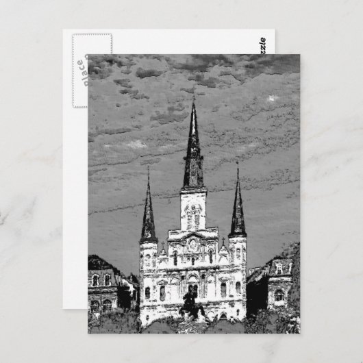 オールドヴィンテージセントルイス大聖堂フランスのクォーターニュー ポストカード (正面/裏面)
